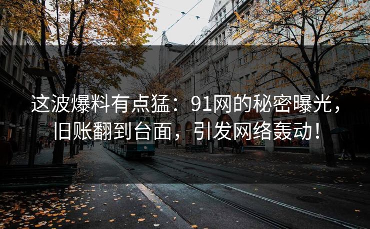 这波爆料有点猛：91网的秘密曝光，旧账翻到台面，引发网络轰动！