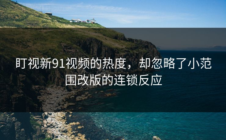 盯视新91视频的热度，却忽略了小范围改版的连锁反应