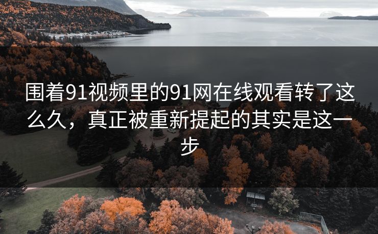围着91视频里的91网在线观看转了这么久，真正被重新提起的其实是这一步