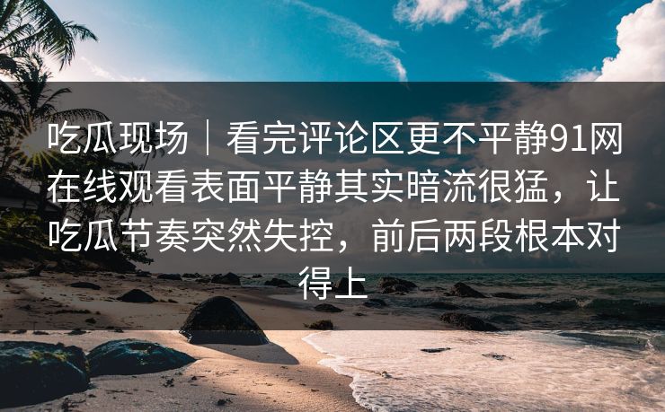 吃瓜现场｜看完评论区更不平静91网在线观看表面平静其实暗流很猛，让吃瓜节奏突然失控，前后两段根本对得上