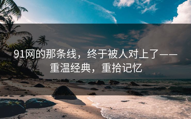 91网的那条线，终于被人对上了——重温经典，重拾记忆